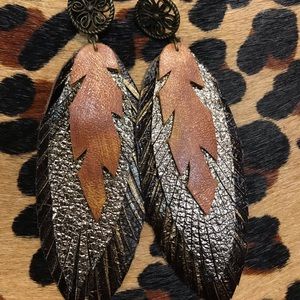 Genuine Leather J-LAR Earrings